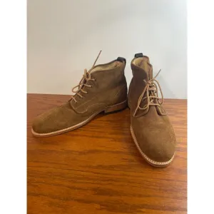 Warfield &amp; Grand Suede Leather Chukka Ankle Boots Shoes Brown 8 Canyon Lace Up