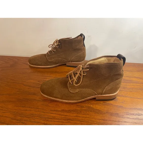 Warfield &amp; Grand Suede Leather Chukka Ankle Boots Shoes Brown 8 Canyon Lace Up