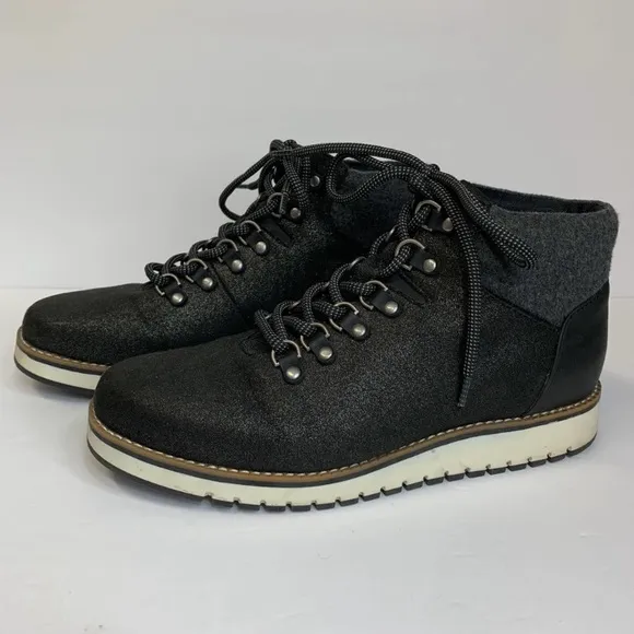 White Mountain Clifton Boots Womens 9 Black Lace Up