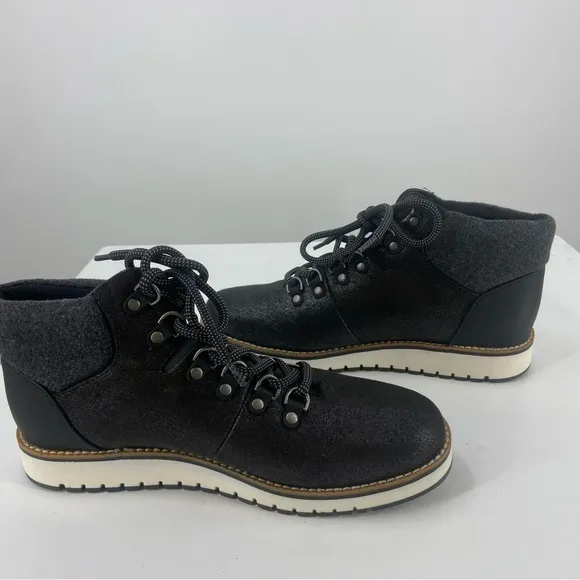 White Mountain Clifton Boots Womens 9 Black Lace Up
