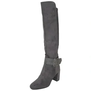 White Mountain Katrina Grey Microsuede Fabric Knee High Womens Boots Size 10M