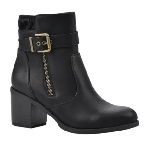 White Mountain Women's Dessert Zipper Booties Black Size 10