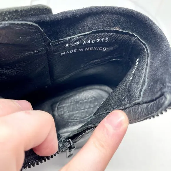 Wolverine 1000 Mile Women's Black Heeled Ankle Zipper Leather Ankle Bootie 8.5