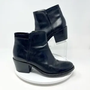 Wolverine 1000 Mile Women's Black Heeled Ankle Zipper Leather Ankle Bootie 8.5