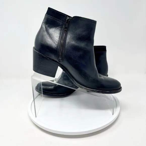 Wolverine 1000 Mile Women's Black Heeled Ankle Zipper Leather Ankle Bootie 8.5