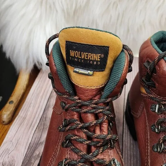 Wolverine Durashock leather lace-up hiking boots #03979 Sz 8.5
