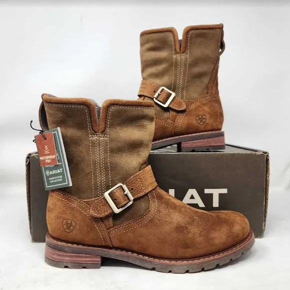 Women's 6.5 Ariat Savannah H20 suede western boots Roasted Toffee