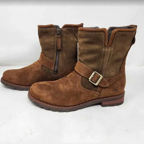 Women's 6.5 Ariat Savannah H20 suede western boots Roasted Toffee