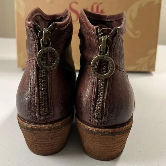 Women's Brown Leather Ankle Boots
