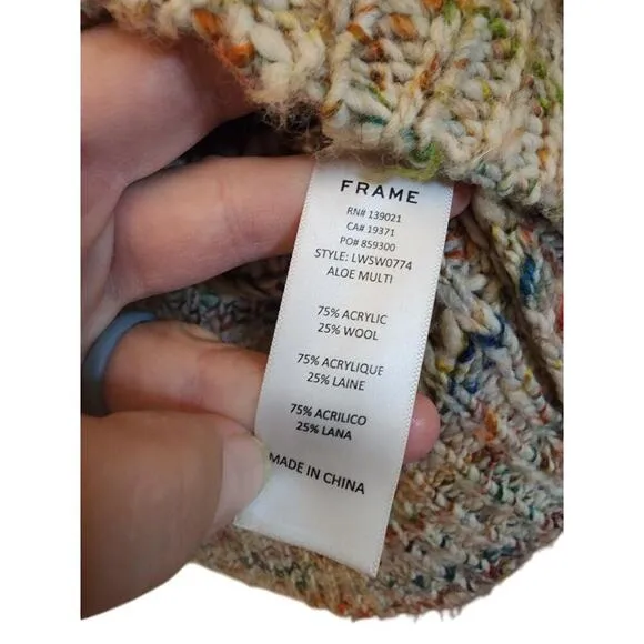 Women's FRAME Colorful Marl Sweater Size XL
