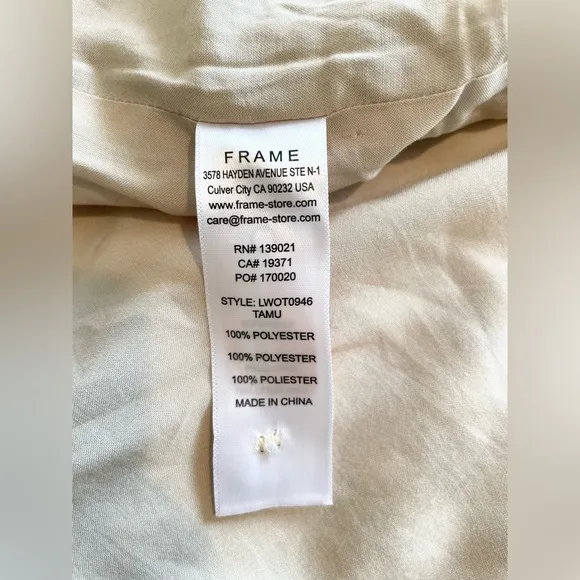 Women’s Frame tan/cream gingham plaid suit jacket sz XS (runs large)