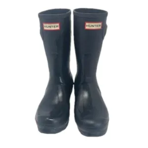 Women's Hunter  Black Side Buckle Short Rain Boots sz. 8