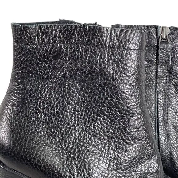 Women's Just Cavalli Platform Ankle Boots Shoes Heels Size 7.5  38 Black Leather