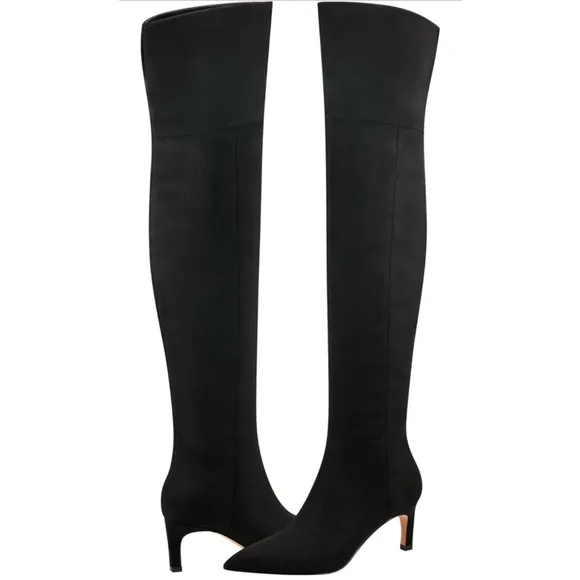 Women's Marc Fisher LTD Boots Black Over the Knee faux suede size 6