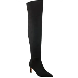 Women's Marc Fisher LTD Boots Black Over the Knee faux suede size 6