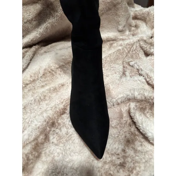 Women's Marc Fisher LTD Boots Black Over the Knee faux suede size 6