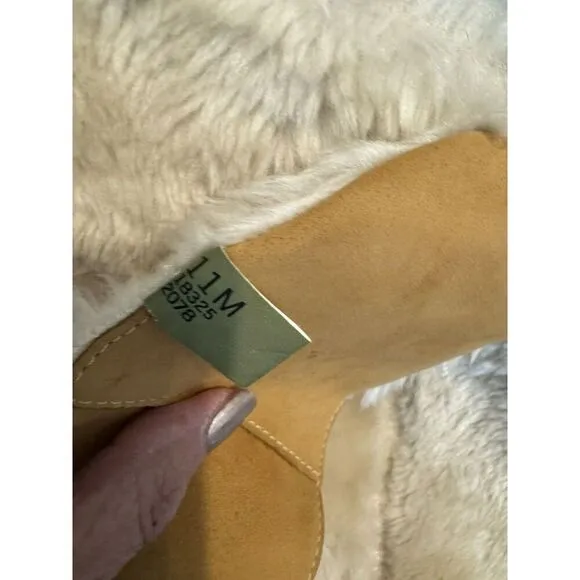 Women's Timberland Wheat Leather Faux Fur 14&quot; Boots Sz 11