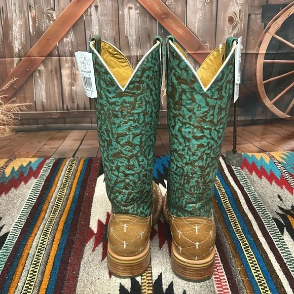 Women's Tin Haul &quot;PRINCE OF PEACE&quot; Brown Square Toe Boots