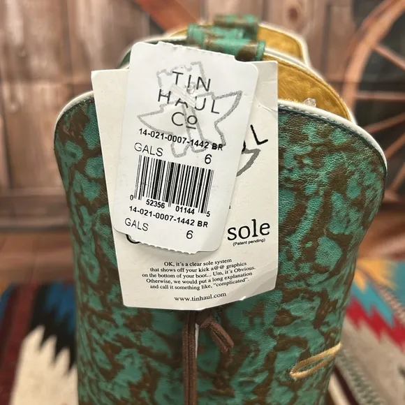 Women's Tin Haul &quot;PRINCE OF PEACE&quot; Brown Square Toe Boots