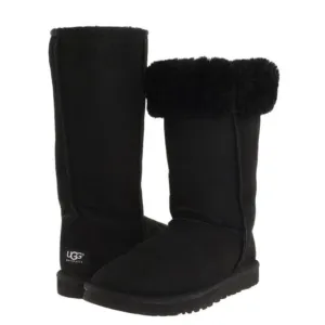Women's UGG Australia Classic Tall Black Boots Iconic S/N 5815 Size 7 VGC