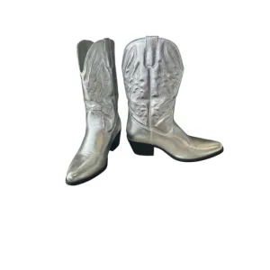 Women's Unionbay‎ cowboy Boots, Silver, 9M