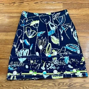 Worth Embroidered Skirt with Stone Embellishment