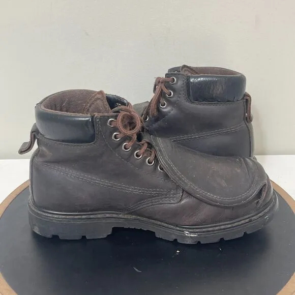 WORX by Red Wing Shoes Boots Men 8.5M Brown Leather 5486 6&quot; Met Guard Boot