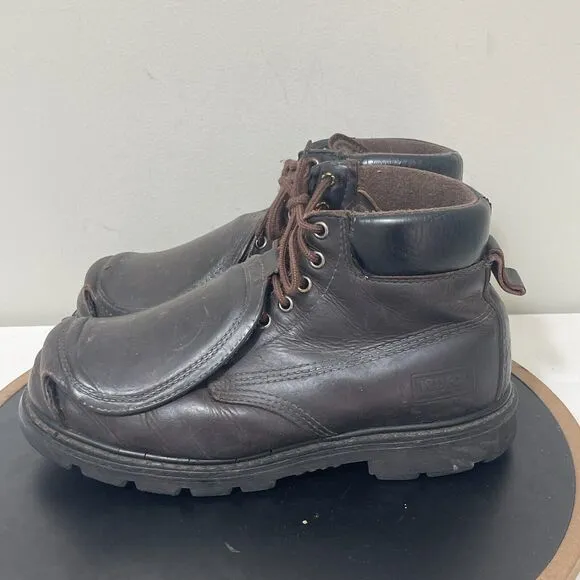 WORX by Red Wing Shoes Boots Men 8.5M Brown Leather 5486 6&quot; Met Guard Boot