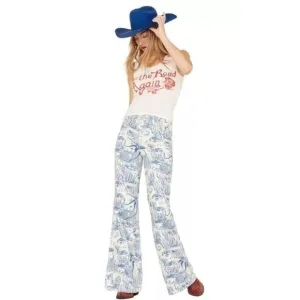 Wrangler Wander High Rise Sailing Seven Seas Flare Jeans 24/34