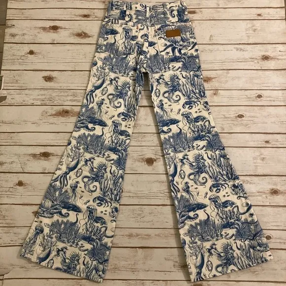 Wrangler Wander High Rise Sailing Seven Seas Flare Jeans 24/34