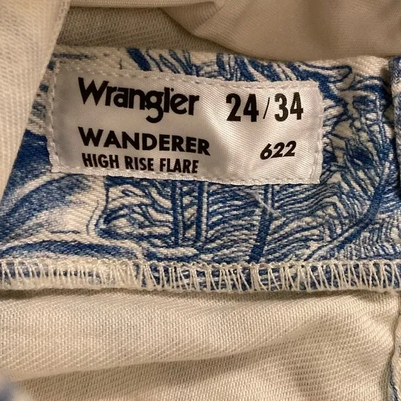 Wrangler Wander High Rise Sailing Seven Seas Flare Jeans 24/34