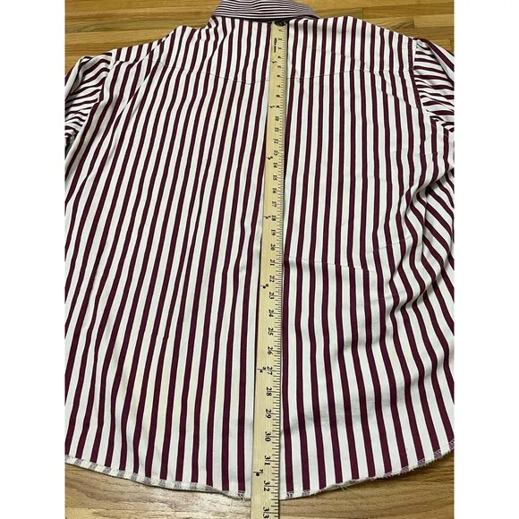 Wrangler X Long Tails Western 2x36 Shirt Men's White Striped Brushpopper