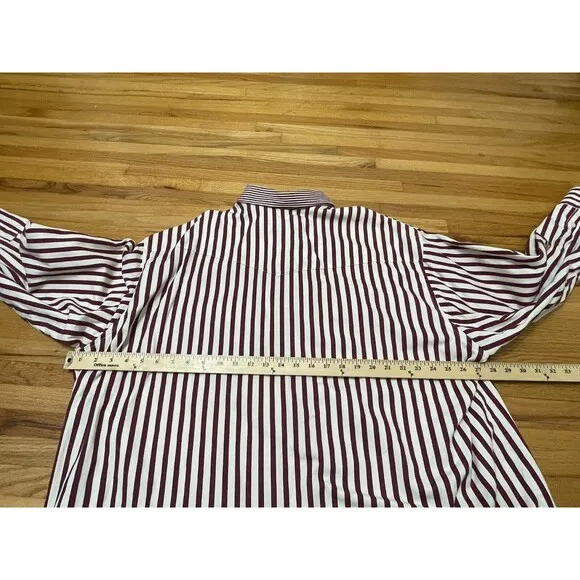 Wrangler X Long Tails Western 2x36 Shirt Men's White Striped Brushpopper