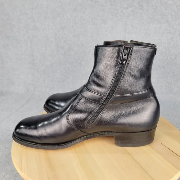 Wright Arch Preserver Breather Black Leather Chelsea Zip Up Boots Mens Sz 10.5