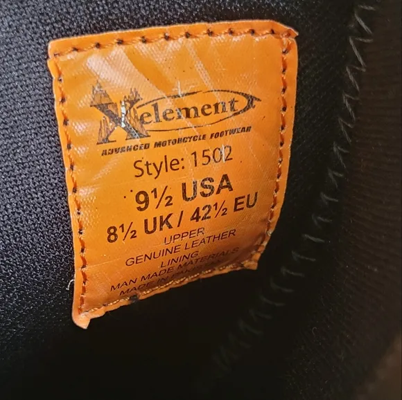 Xelement 1502 Men's Zipper Black Harness Motorcycle Boots Size 9.5