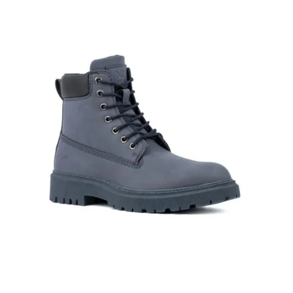 XRAY Men's Marion Faux Leather Lugged Sole Ankle Boots Navy Combat SZ 12:NWT