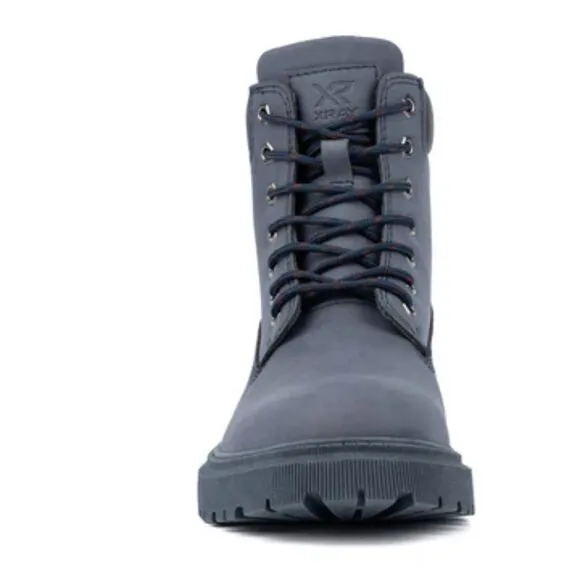 XRAY Men's Marion Faux Leather Lugged Sole Ankle Boots Navy Combat SZ 12:NWT
