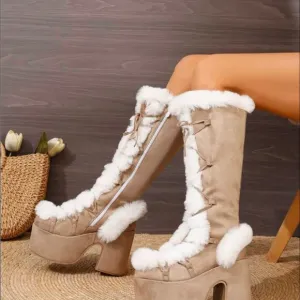 Y2K BONGO fuzzy boots!