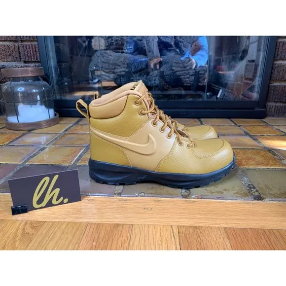 Youth 5y Nike Manoa LTR “Wheat” Leather Boots BQ5372-700
