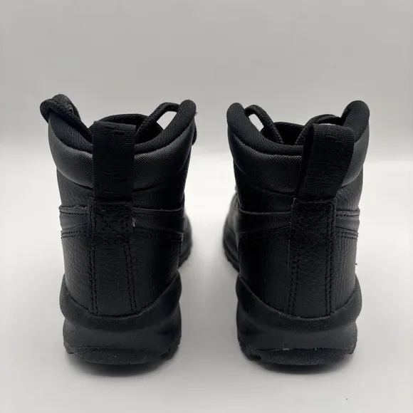 Youth Grade-School Nike Manoa'17 Leather Boots Triple Black (HF0750 001) 8C