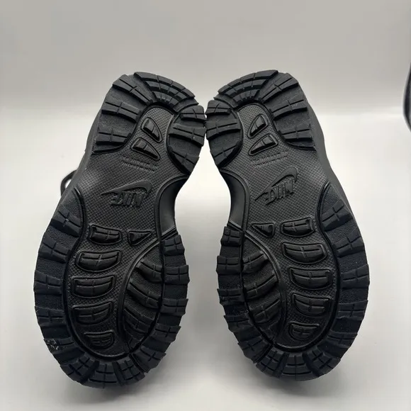 Youth Grade-School Nike Manoa'17 Leather Boots Triple Black (HF0750 001) 8C