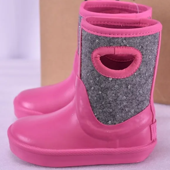 Youth UGG Kex Sparkle Pink Azalea Rain boots