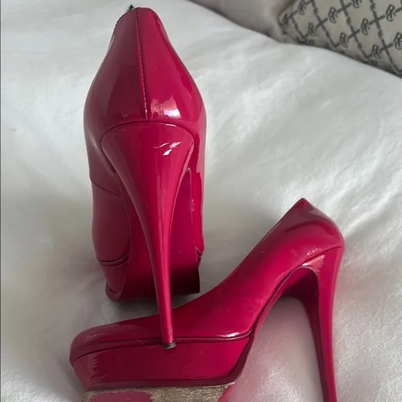 Yves Saint Laurent Women's Pink Platform Heels
