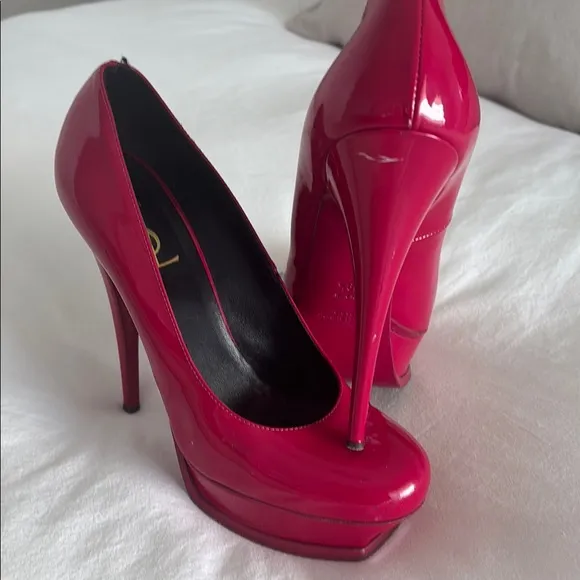 Yves Saint Laurent Women's Pink Platform Heels