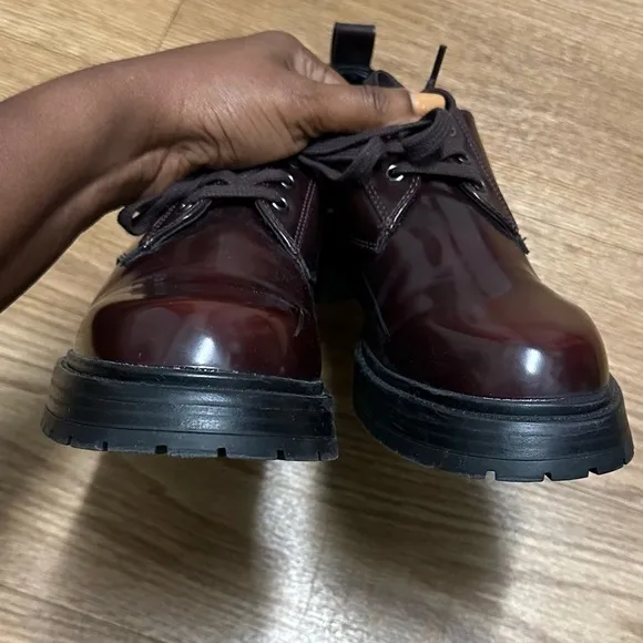 Zara chunky platform Derby shoes