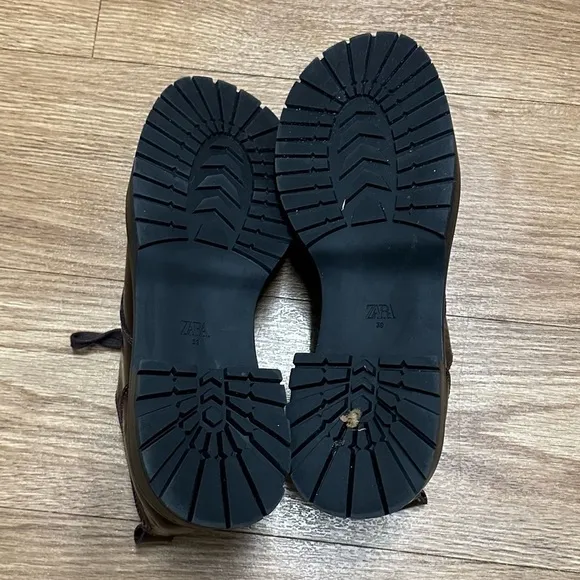 Zara chunky platform Derby shoes