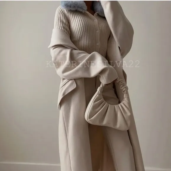 Zara * faux fur knit cardigan Size M