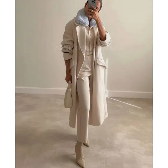 Zara * faux fur knit cardigan Size M