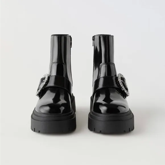 Zara kids HINESTONE HEART ANKLE BOOTS bloggeres favorite