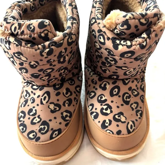 Zara Kids padded Animal Print Boots SZ 11.5 NWOT